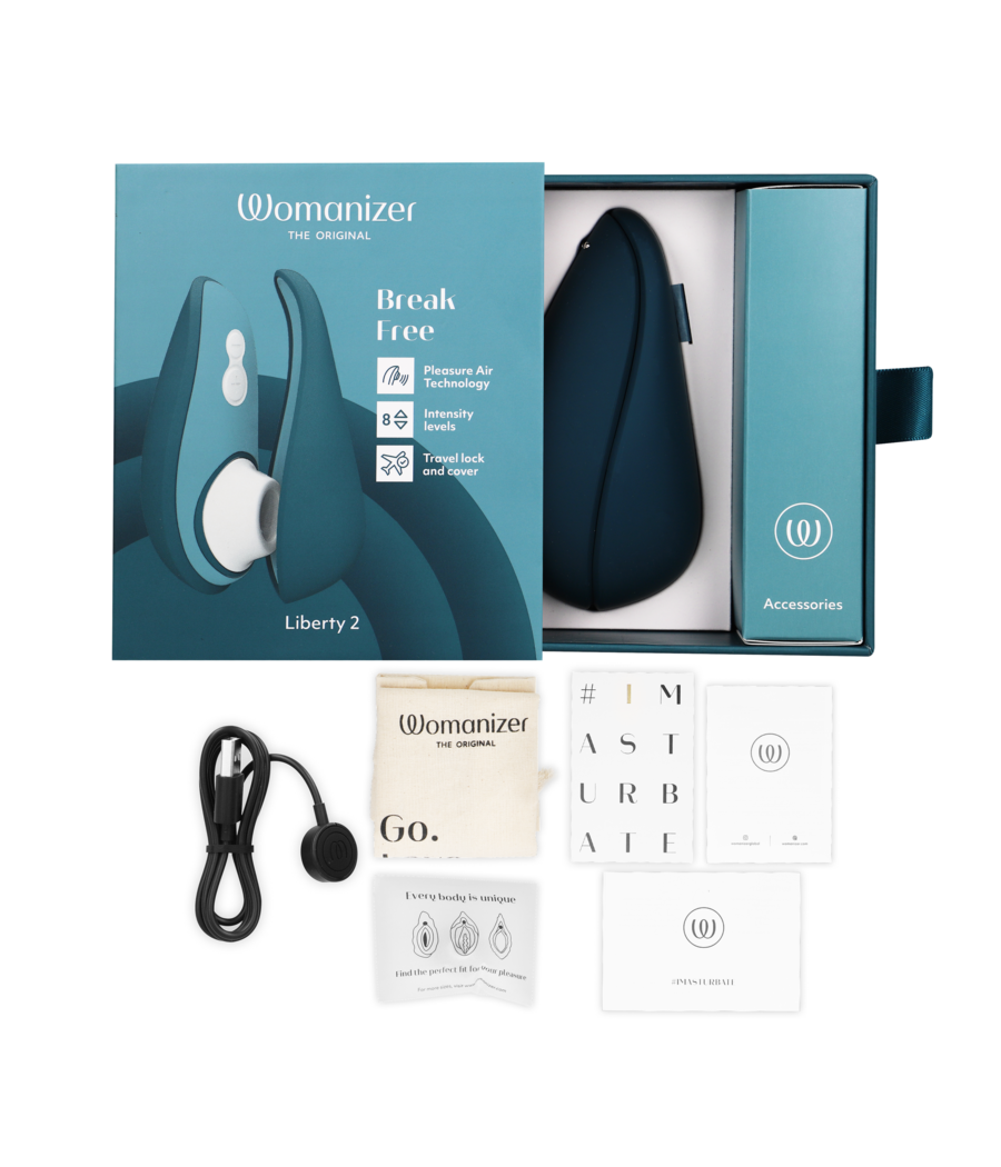 WOMANIZER - LIBERTY 2 STIMULATEUR DE CLITORIS ET ASPIRATION BLEU