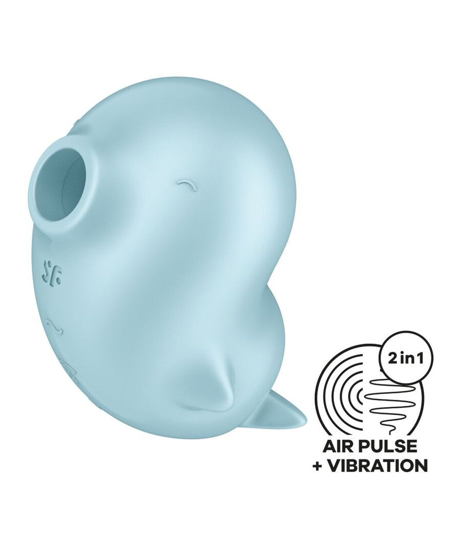 SATISFYER - SASSY SEAL STIMULATOR & VIBRATOR BLUE