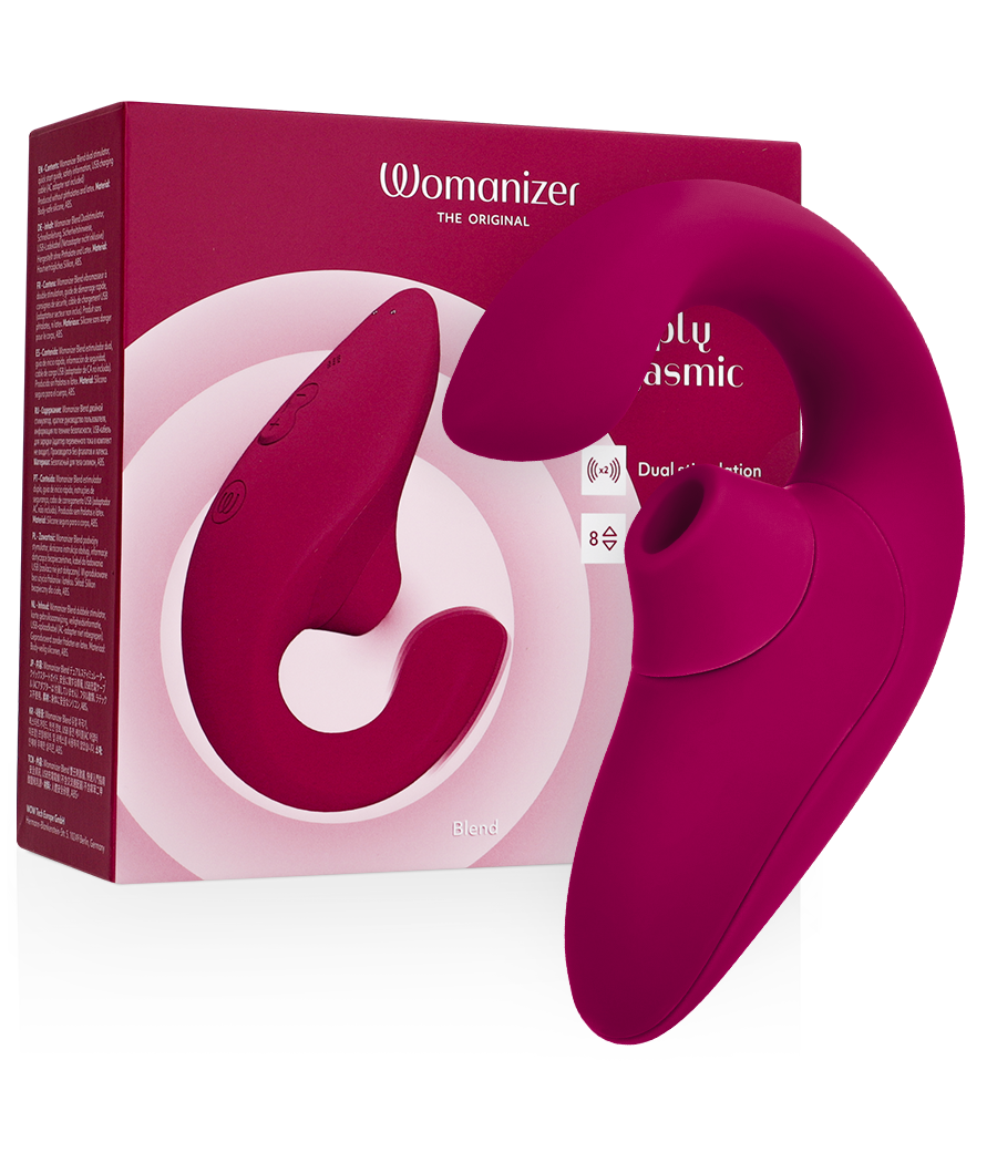 WOMANIZER - BLEND RABBIT VIBRATOR STIMULATOR VIBRANT PINK