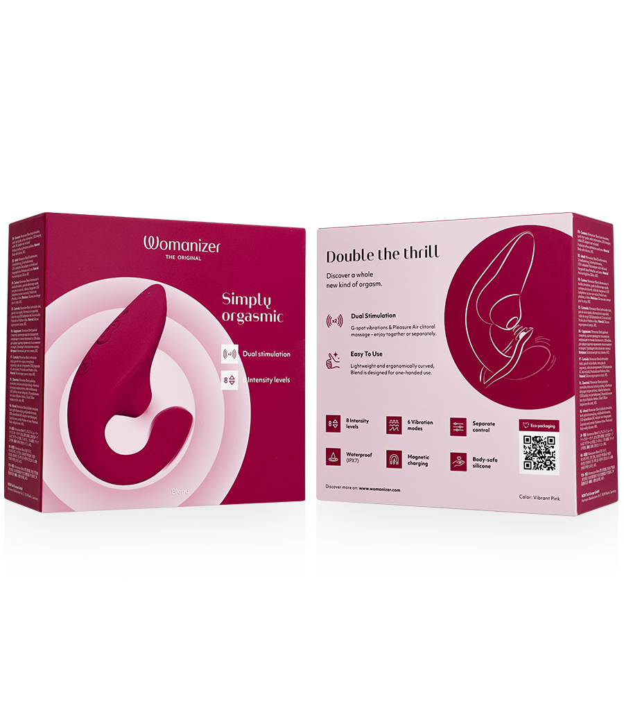 WOMANIZER - BLEND RABBIT VIBRATOR STIMULATOR VIBRANT PINK