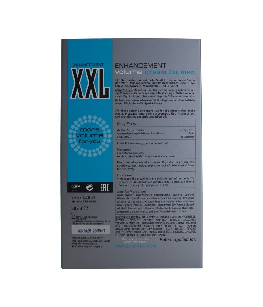 HOT - XXL ENHANCEMENT CREAM FOR MEN 50 ML