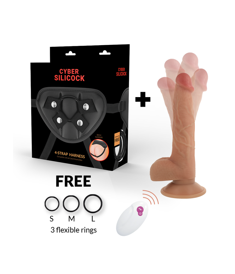 CYBER SILICOCK - STRAP-ON MASTER JOHN FERNBEDIENUNG
